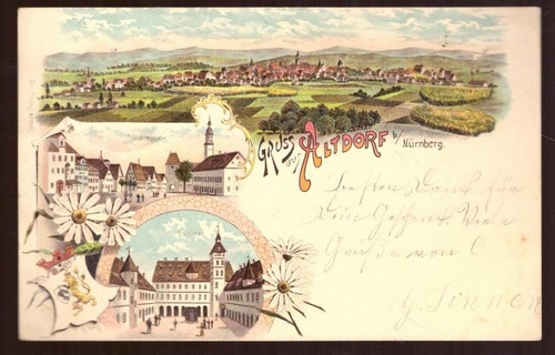  Ansichtskarte AK Gruß aus Altdorf bei Nürnberg (Farblitho) 