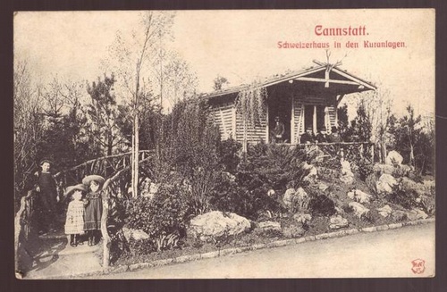   Ansichtskarte AK Cannstatt. Schweizerhaus in den Kuranlagen 