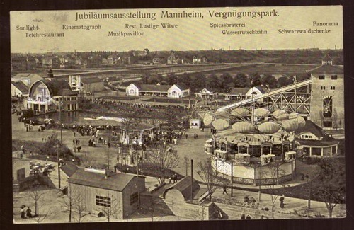   Ansichtskarte AK Mannheim. Jubiläumsausstellung Mannheim, Vergnügungspark 