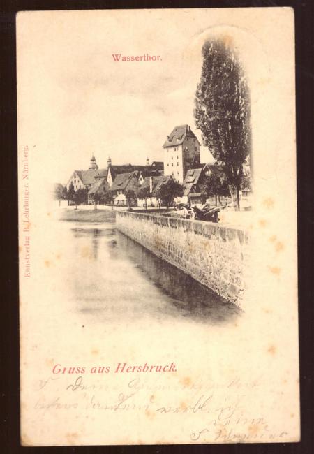   Ansichtskarte Ak Gruss aus Hersbruck. Wasserthor 