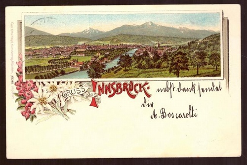   Ansichtskarte AK Gruß aus Innsbruck. Litho (Gesamtansicht) 