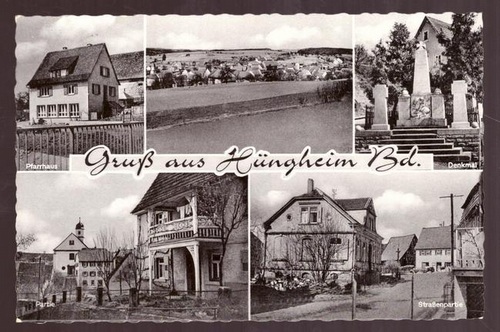   Ansichtskarte AK Gruß aus Hüngheim Baden (5 Motive) 