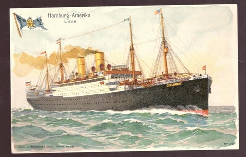   Ansichtskarte AK Hamburg-Ameriak Linie. Dampfer Cincinnati 