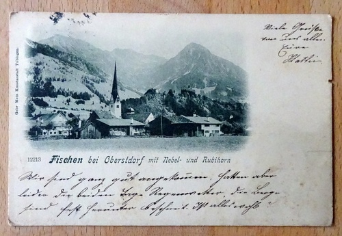   Ansichtskarte AK Fischen bei Oberstdorf mit Nebel- und Rubihorn 