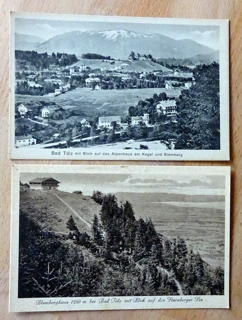   2 Ansichtskarten AK Bad Tölz mit Blick auf das Alpenhaus am Kogel und Blomberg 