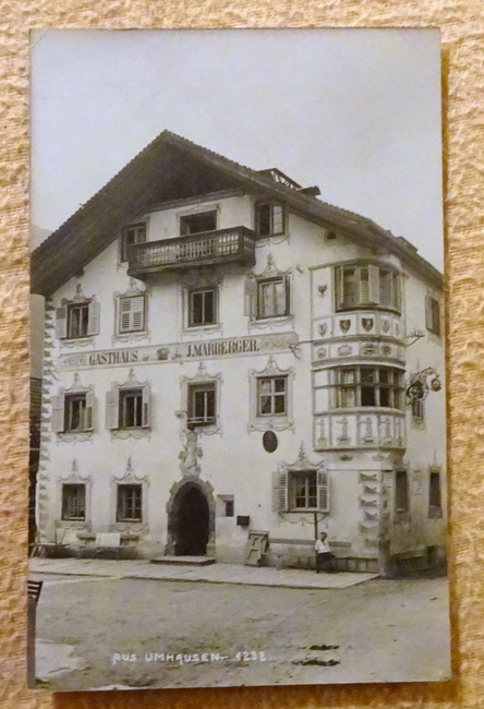   Ansichtskarte AK aus Umhausen. Gasthaus J. Marberger 