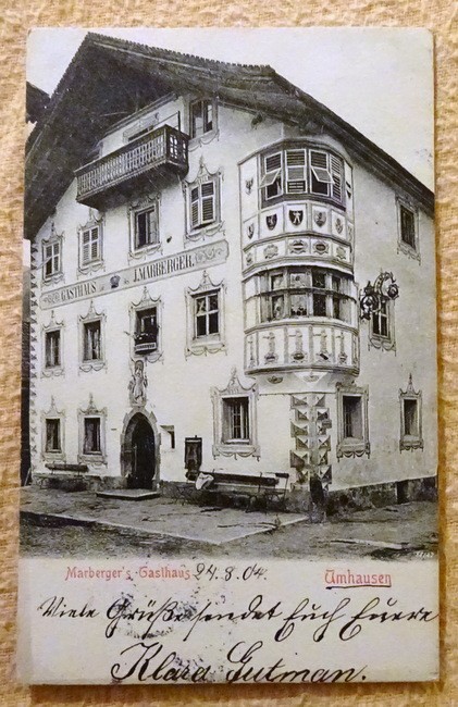   Ansichtskarte AK Marberger`s Gasthaus Umhausen. 