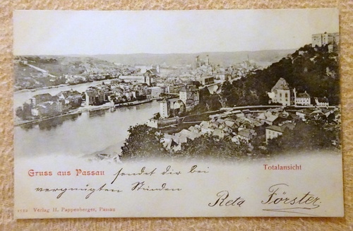   Ansichtskarte AK Gruss aus Passau. Totalansicht 