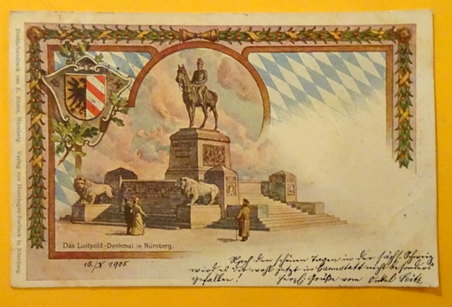   Ansichtskarte AK Nürnberg. Das Luitpold-Denkmal (Künstler-AK) 