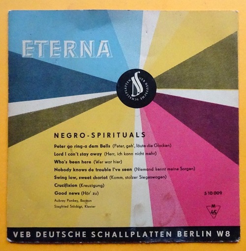 Pankey, Aubrey und Siegfried Stöckigt  Negro-Spirituals (Singe-Platte 45Umin) 