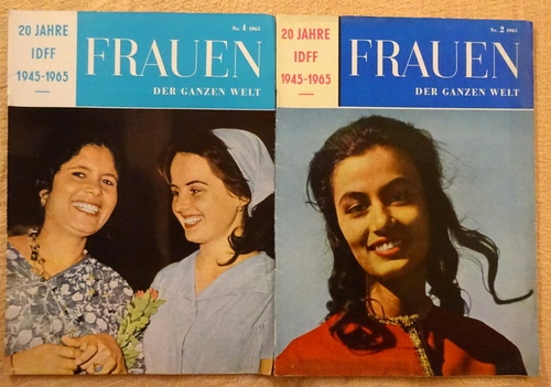 IDFF  Frauen der Welt Nr. 2 + 4 / 1965 (Internationale Monatszeitschrift hg. v. IDFF (Internationale Demokratische Frauenförderation) 