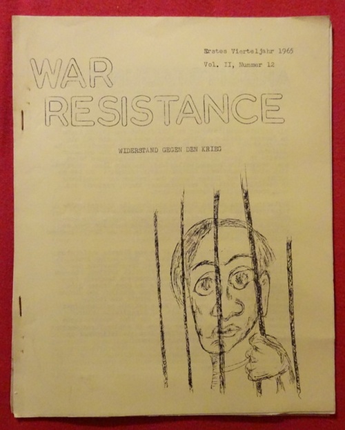 WRI  WAR Resistance 1. Vierteljahr 1965 Vol. II Nummer 12 (Widerstand gegen den Krieg) 