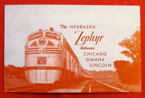   Ansichtskarte AK The Nebraska "Zephyr" between Chicago-Omaha-Lincoln 