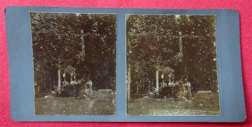   Original Stereoskopie-Fotografie (Stereobild. Stereophotographie). St. Blasien 1913. Waldkreuz 