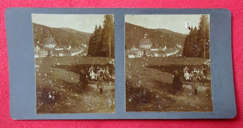   Original Stereoskopie-Fotografie (Stereobild. Stereophotographie). St. Blasien 1913 