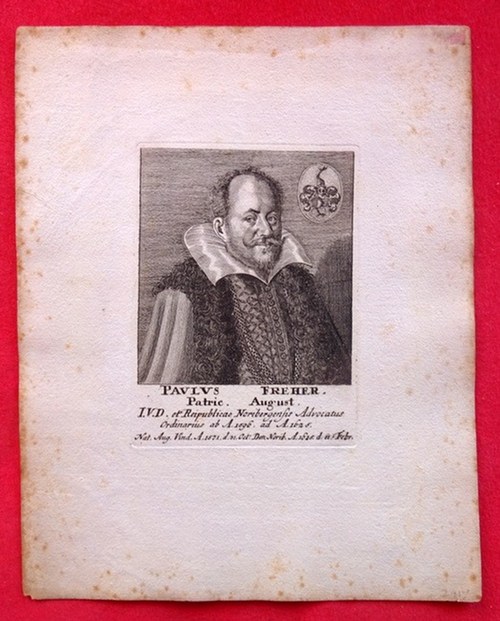   Kupferstich Paulus Freher (1571-1625). Patric August 