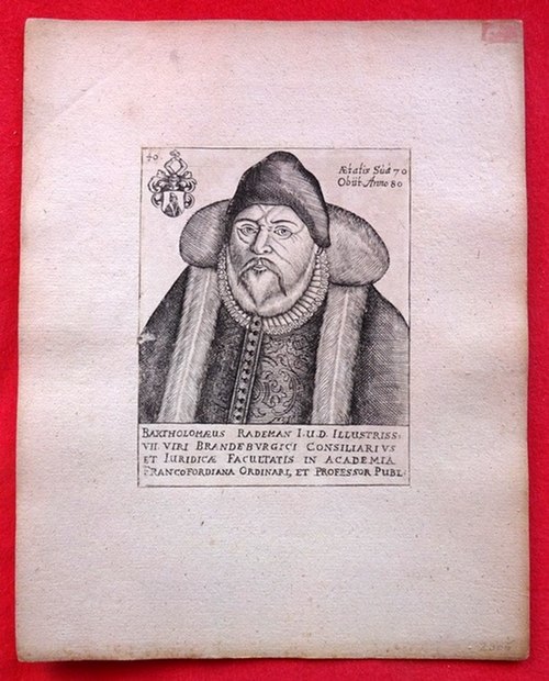   Kupferstich Bartholomäus Rademan (1510-1580) 