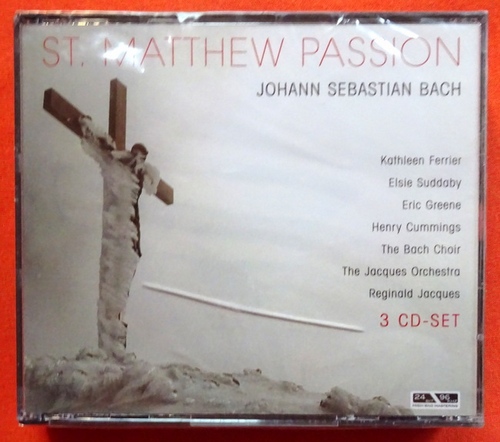 Bach, Johann Sebastian  3 CD - St. Matthew Passion (Matthäus-Passion) (Kathleen Ferrier, Elsie Suddaby, Eric Greene, Henry Cummings, The Bach Choir, The Jacques Orchestra, Reginald Jacques) 