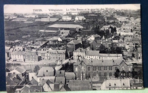   Ansichtskarte AK Thuin. Villegiature. La Ville Basse et le quartier des Waibes (Feldpost-Stempel 4. Kompanie Landsturm-Bataillon II Altona) 