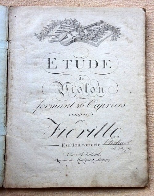 Fiorillo, Federigo  Etude de Violon formant 36 Caprices (Edition correcte Pr. 1 R. 8 Gr.) 