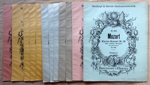 Mozart, Wolfgang Amadeus  Klavier-Konzert Nr. 28 D dur. D major. Re majeur (Konzert-Rondo) K.V. 382 (2 x Violoncell u. Baß, Violine I, Violine II, Flöte, Oboe I, Oboe II, Horn I in D, Horn II in D, Trompete I in D, Trompete II in D, Pauken) 