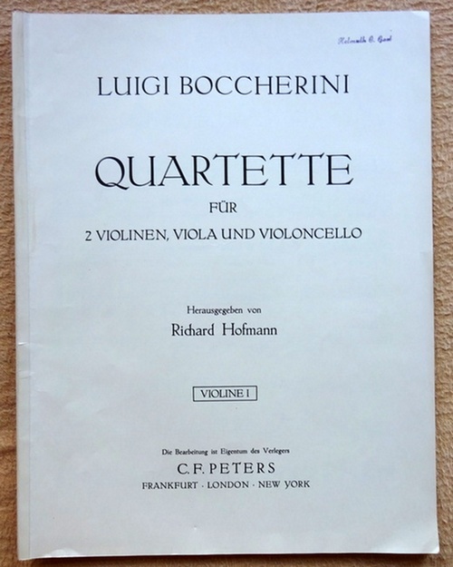 Boccherini, Luigi  Quartette für 2 Violinen, Viola und Violoncello Op. 8, No. 5 D dur (Violine I) 