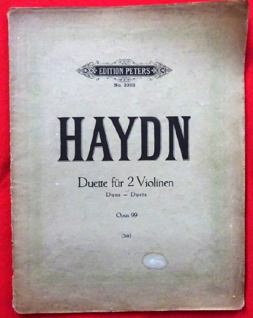 Haydn, Joseph  Duette für 2 Violinen Op. 99 revus par Hans Sitt (Trois Duos pour deux Violons) 