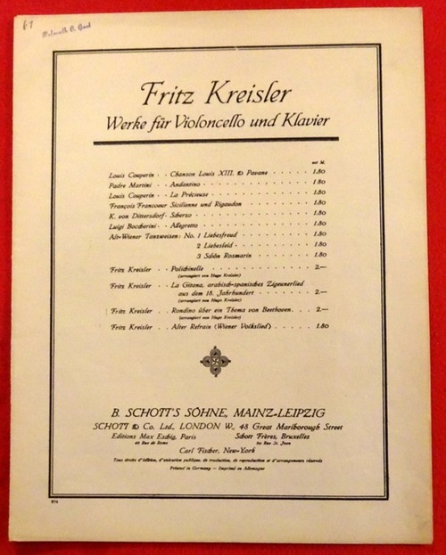 Kreisler, Fritz  Rondino über ein Thema von Beethoven 