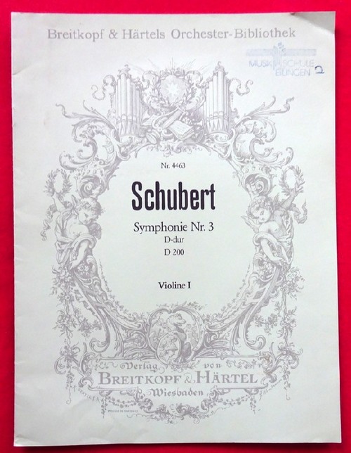 Schubert, Franz  Symphonie Nr. 3 D-dur D 200 (Violine I) 