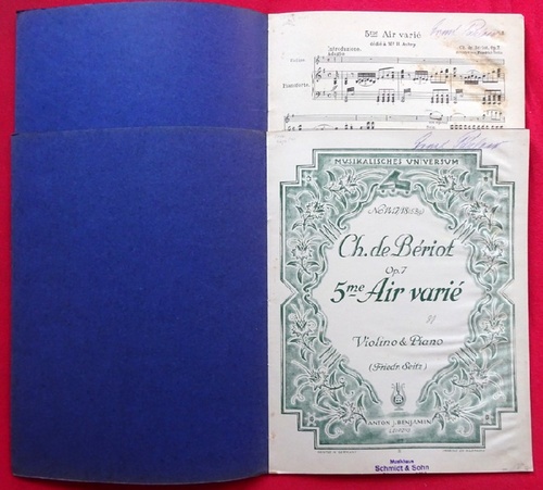 Beriot, Charles  5me Air varie Op. 7 (Violino & Piano (Friedrich Seitz) 