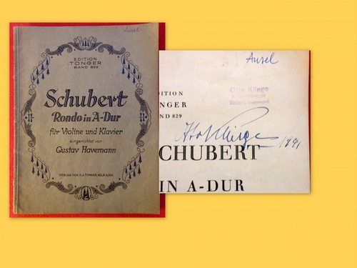 Schubert, Franz  Rondo in A dur für Violine mit Begleitung des Streichquartetts für Violine und Klavier (Eingerichtet von Gustav Havemann) 
