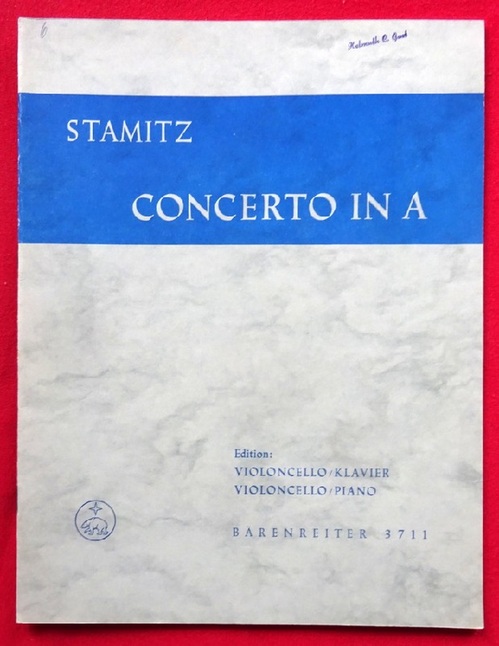 Stamitz, Carl  Concerto in A (Für Violoncello und Klavier) 