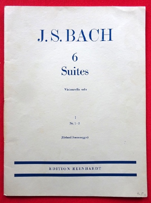Bach, Johann Sebastian  6 Suites Violoncello Solo I Nr. 1-3 (Richard Sturzenegger) (G-Dur, D-moll, C-Dur) 