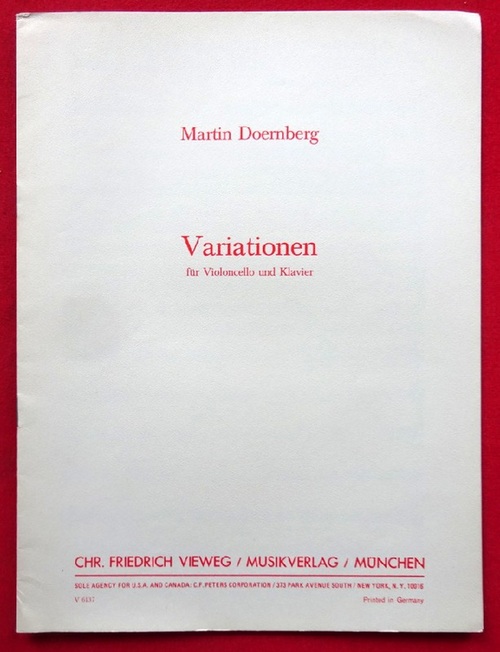 Doernberg, Martin  Variationen für Violoncello und Klavier 