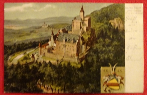   Ansichtskarte AK Baden-Baden. Altes Schloß vor der Zerstörung (Litho) 