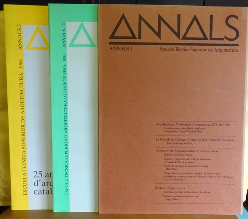 Diverse  ANNALS 1 (1983), 2 (1983), 3 (1984) (Escuela Tecnica Superior de Arquitectura (de Barcelona)) 
