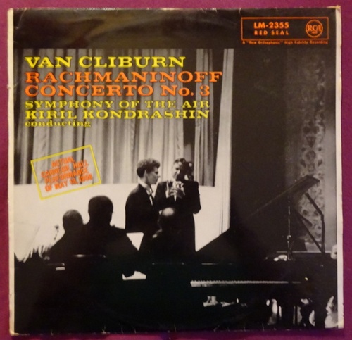 Van Cliburn  Rachmaninoff Concerto No. 3 (LP 33 1/3Umin.) (Symphony on the Air. Kiril Kondrashin conducting) 