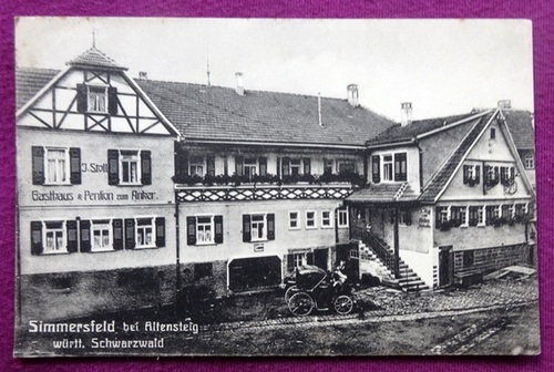   Ansichtskarte AK Simmersfeld bei Altensteig (württ. Schwarzwald). Gasthaus Pension Zum Anker 