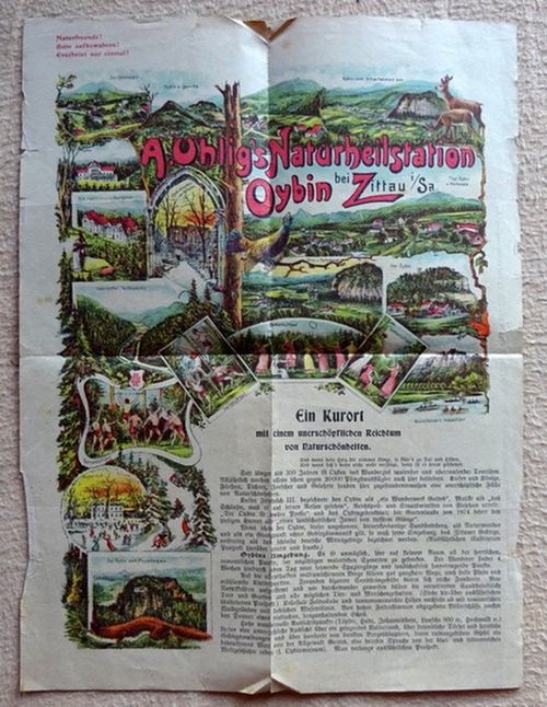   Werbeblatt "A. Uhlig's Naturheilstation Oybin bei Zittau i. Sachsen" 