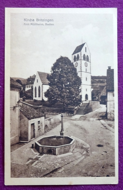   Ansichtskarte AK Kirche Britzingen. Amt Müllheim, Baden 