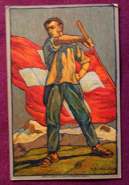 Wieland, H.B.  Ansichtskarte AK (Ganzsache) Bundesfeier-Postkarte zu Gunsten des Roten Kreuzes vom Künstler H.B. Wieland 