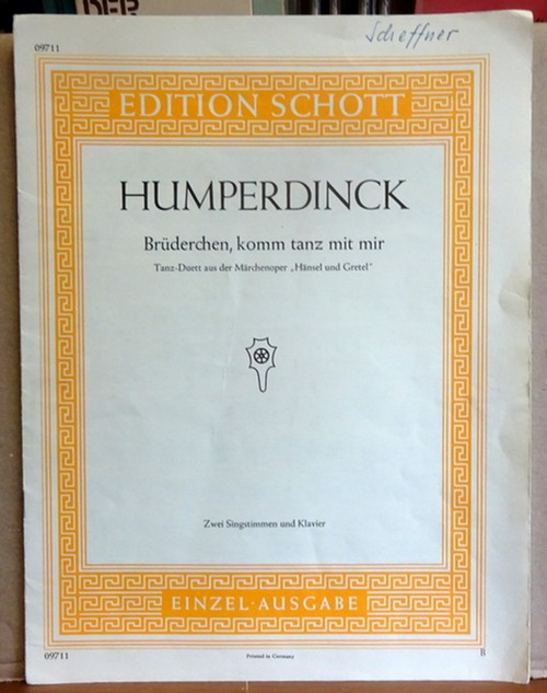 Humperdinck, Engelbert  Brüderchen komm tanz mit mir (Tanz-Duett aus der Märchenoper "Hänsel und Gretel") 