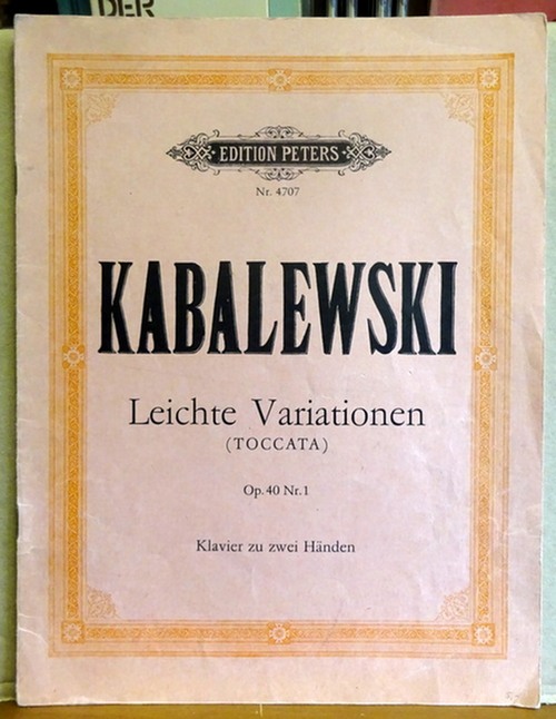 Kabalewski, D. (Dimitri)  Leichte Variationen (Toccata) Op. 40 Nr. 1 (Klavier zu zwei Händen) 
