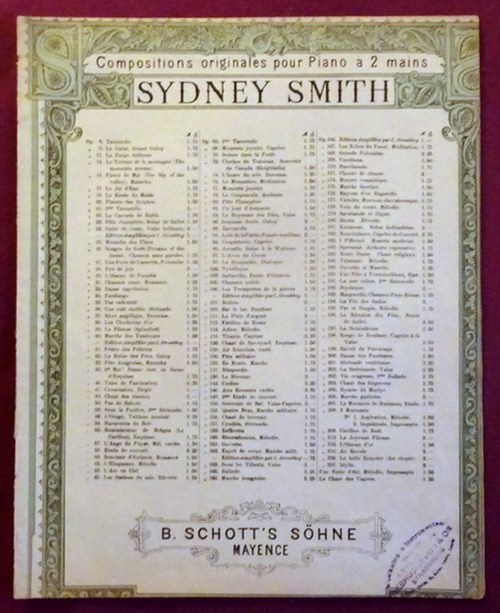 Smith, Sydney  Marche des tambours Op. 40 (Morceau Militaire pour piano) 