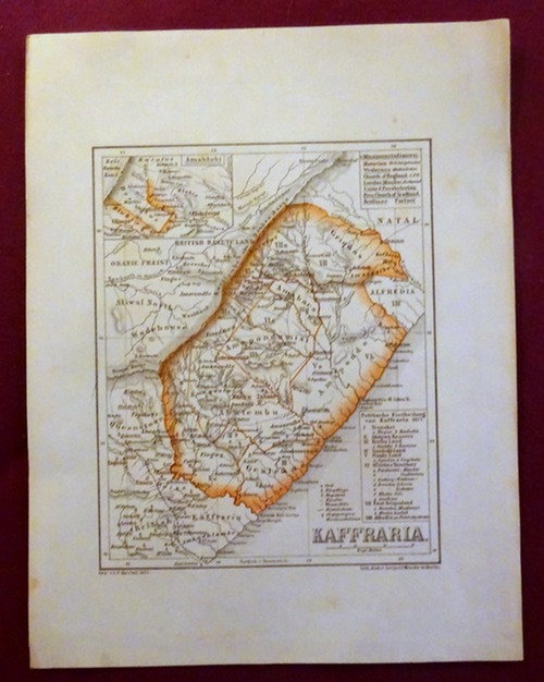 Kraatz, Leopold  Landkarte "Kaffraria" (Angabe in engl. Meilen) 
