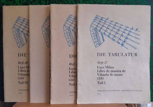 Milan, Luys  Libro de Musica de Vihuela de mano 1535, Teil I, II, III, IV 