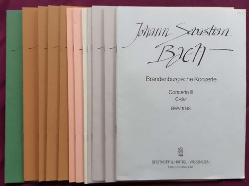 Bach, Johann Sebastian  Brandenburgische Konzerte. Concerto III, G-Dur BWV 1048 (Partitur; Viola I - III; Violine I - III; Violoncello I - III; Kontrabaß (Violone); Cembalo) 