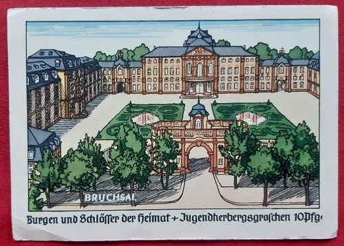   Ansichtskarte AK Bruchsal. Burgen und Schlösser der Heimat 1. (Jugendherbergsgroschen 10Pf) 