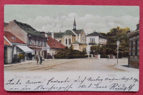   Ansichtskarte AK Gruss aus Lainz. Kloster (Anm.: Lainz ist Teil des 13. Wiener Gemeindebezirks, Hietzing) 