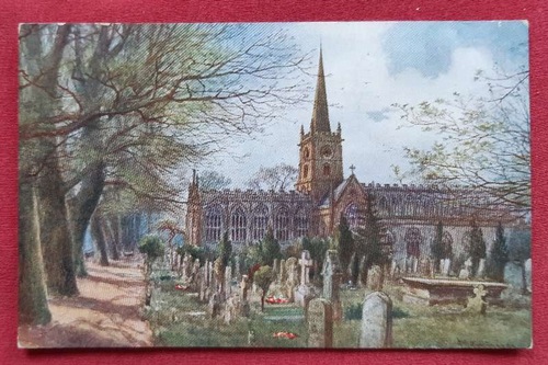 Quatremain, W.W.  Ansichtskarte AK Holy Trinity Church. Stratford -on-Avon (Künstlerpostkarte nach W.W. Quatremain) 